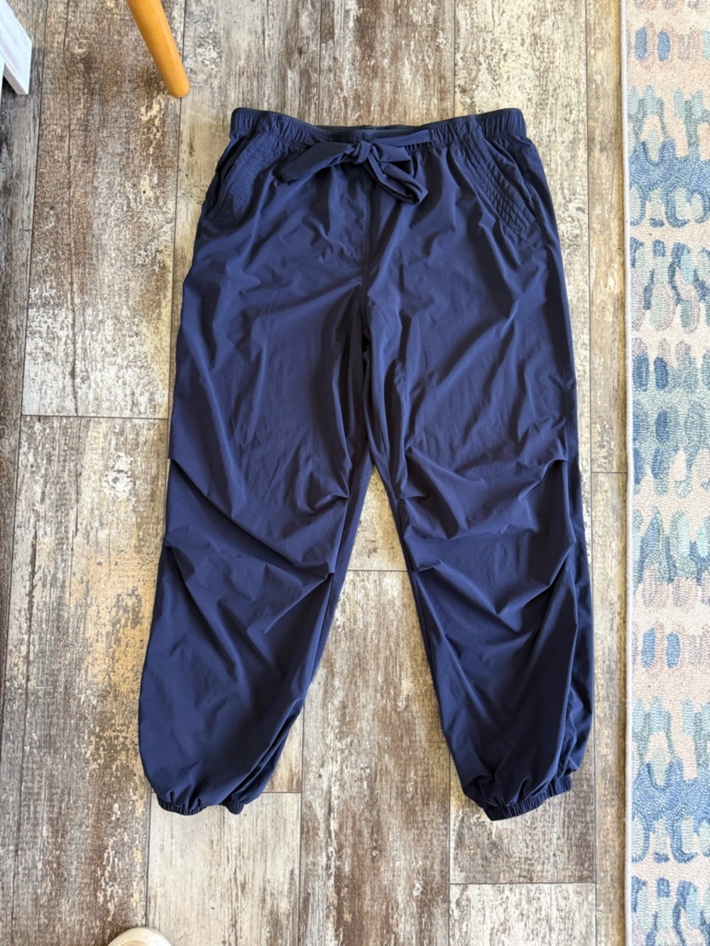 2 for $30 sale: Pashko lightweight navy blue belted lounge pants / joggers - XL